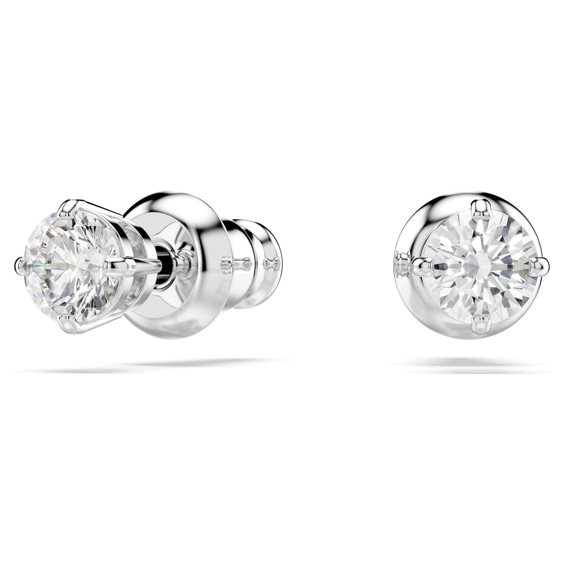 Swarovski Jewelry Stilla Attract stud earrings Round cut, White, Rhodium plated 5408436