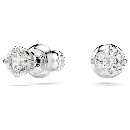 Swarovski Jewelry Stilla Attract stud earrings Round cut, White, Rhodium plated 5408436