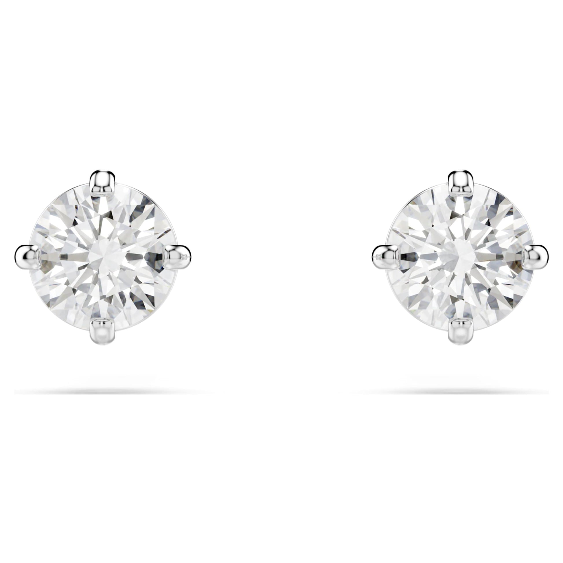 Swarovski Jewelry Stilla Attract stud earrings Round cut, White, Rhodium plated 5408436