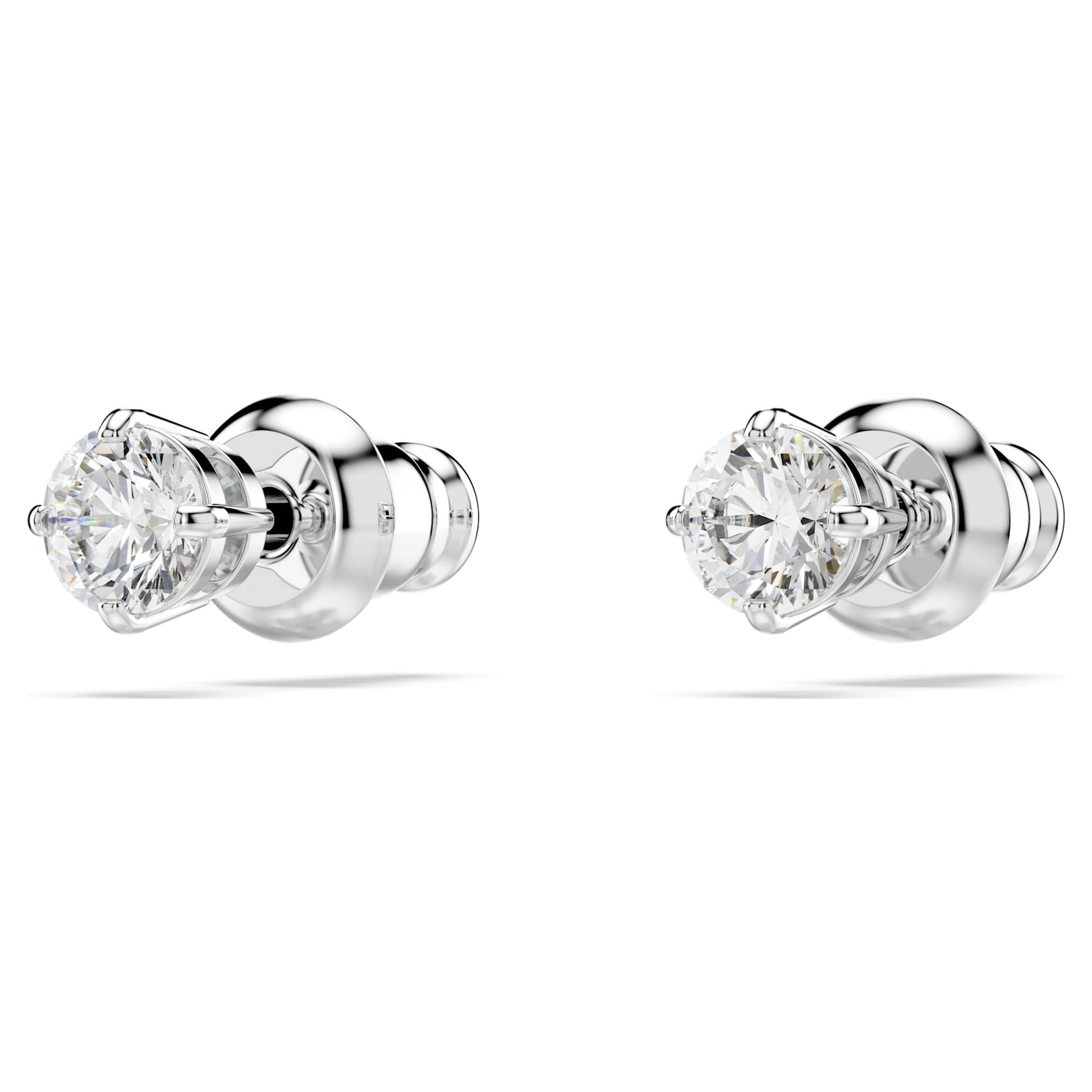 Swarovski Jewelry Stilla Attract stud earrings Round cut, White, Rhodium plated 5408436