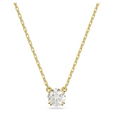 Swarovski Jewelry Stilla pendant Round cut, White, Gold-tone plated 5636703