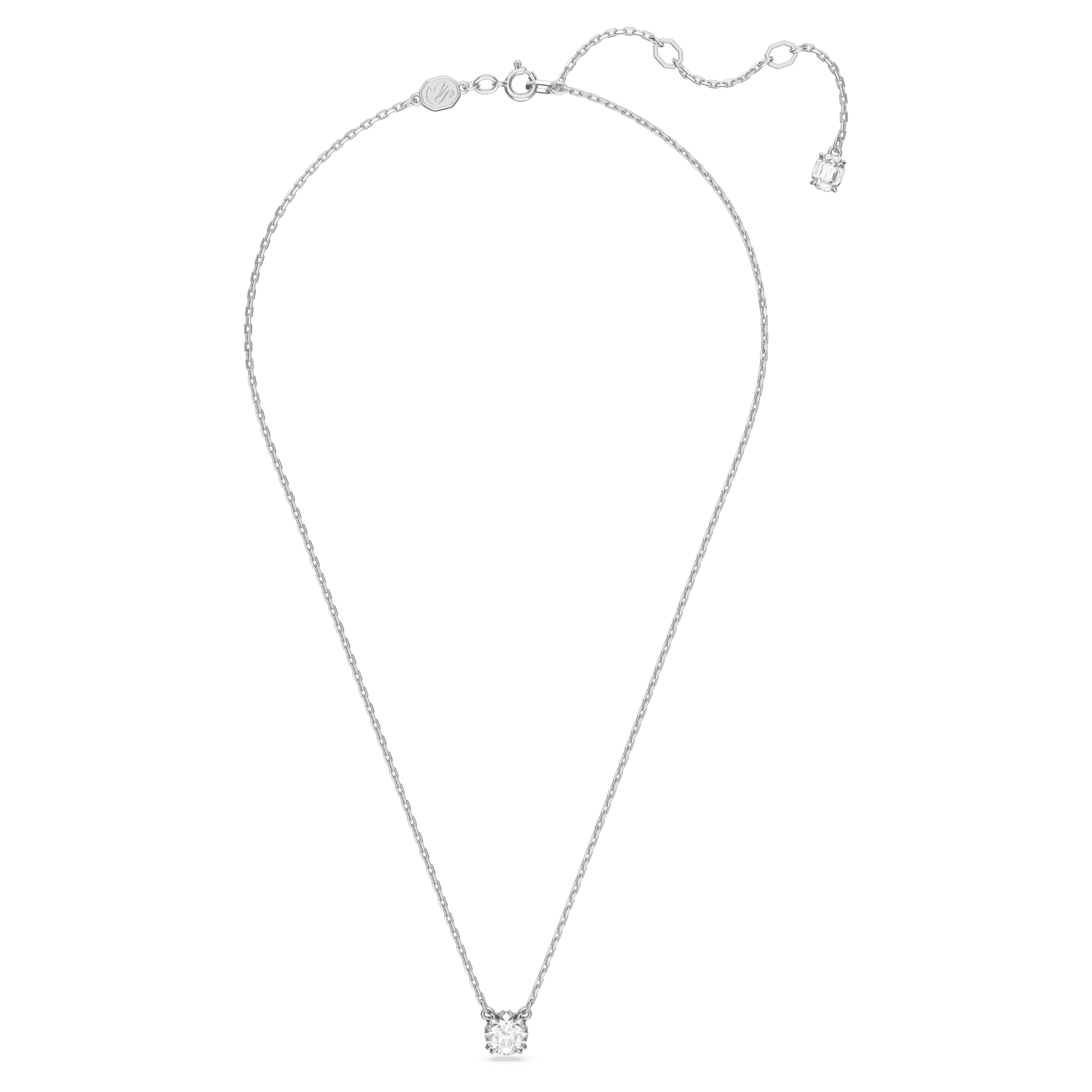 Swarovski Jewelry Stilla pendant Round cut, White, Rhodium plated 5636706