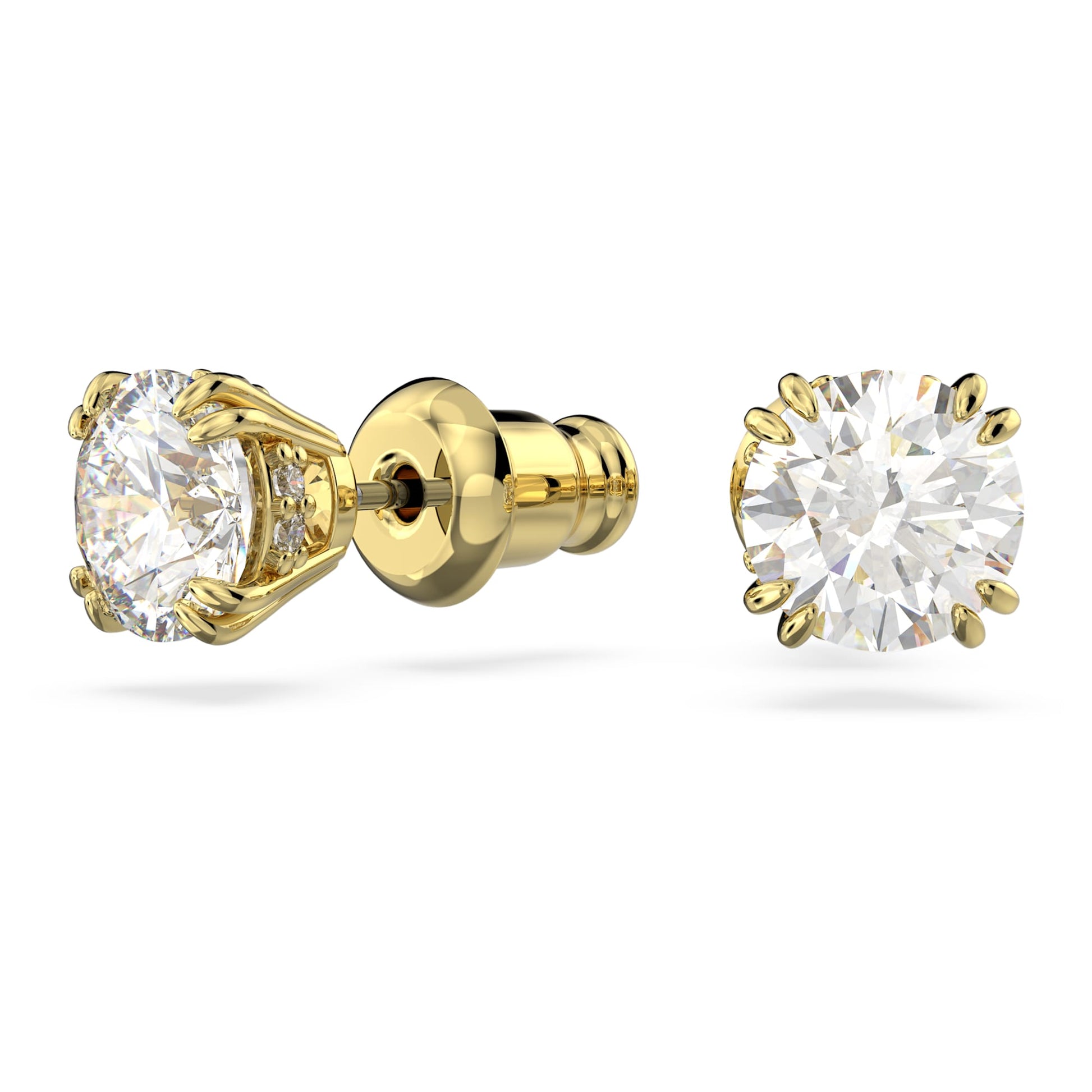 Swarovski Jewelry Stilla stud earrings Round cut, White, Gold-tone plated 5642595