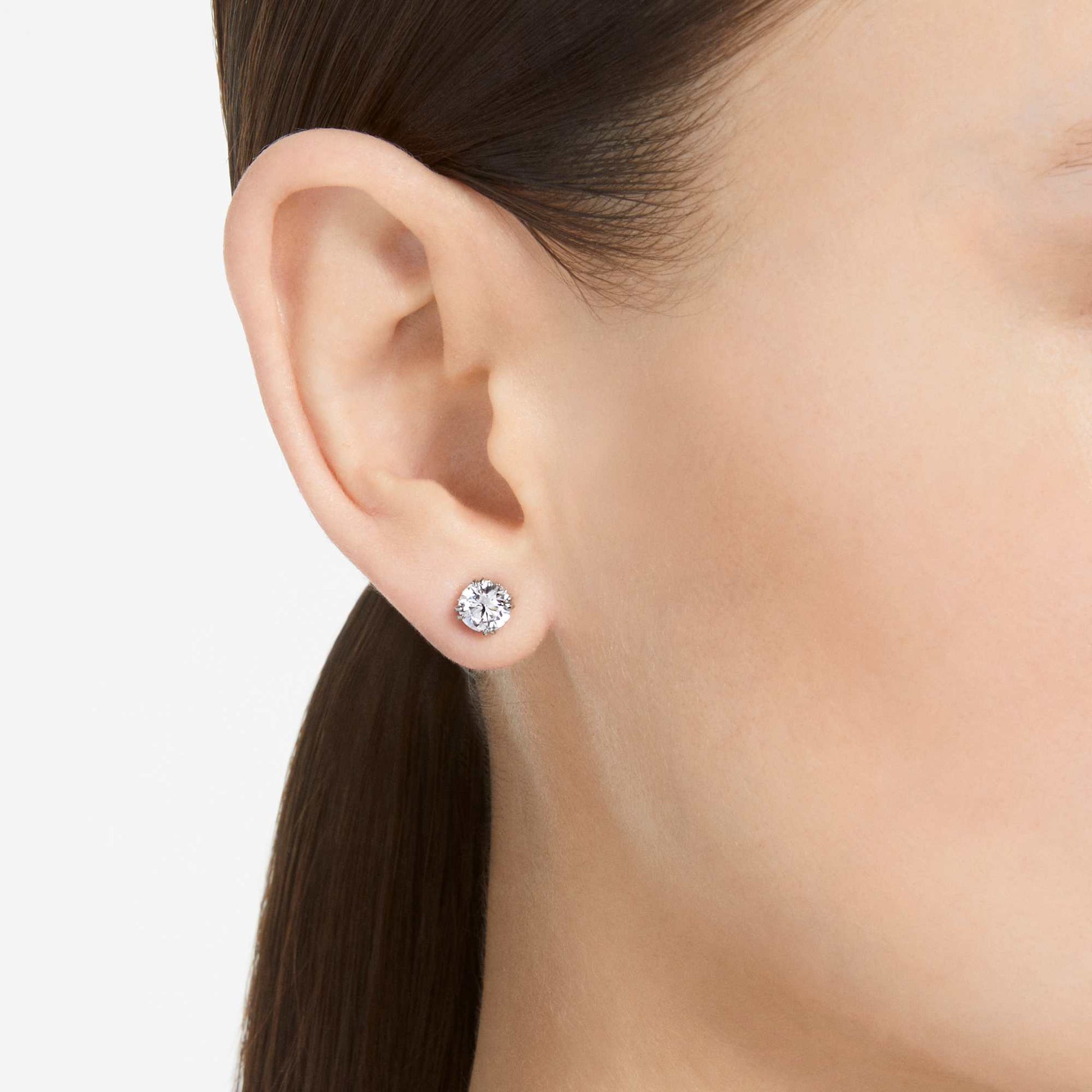 Swarovski Jewelry Stilla stud earrings Round cut, White, Rhodium plated 5636712