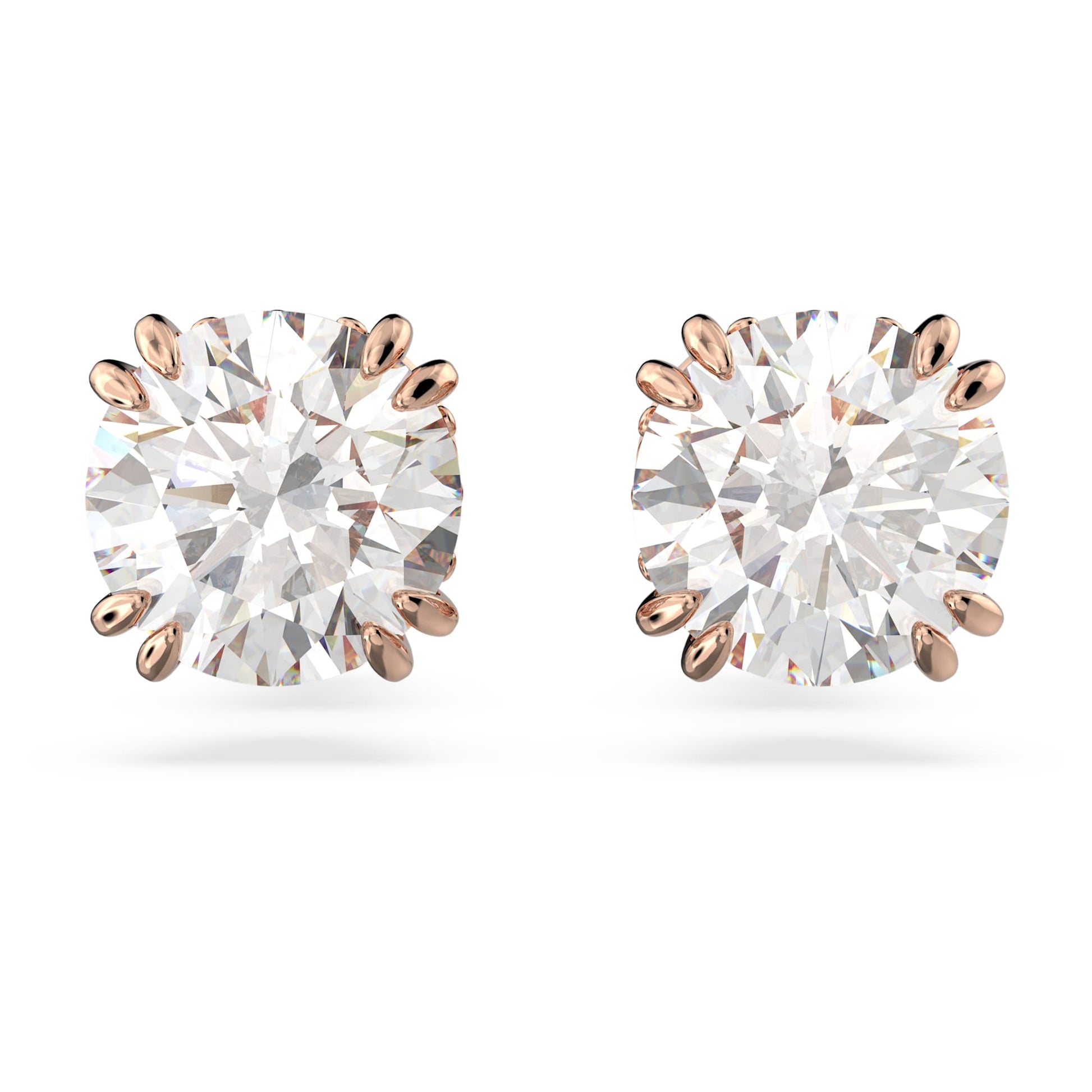 Swarovski Jewelry Stilla stud earrings Round cut, White, Rose gold-tone plated 5638801