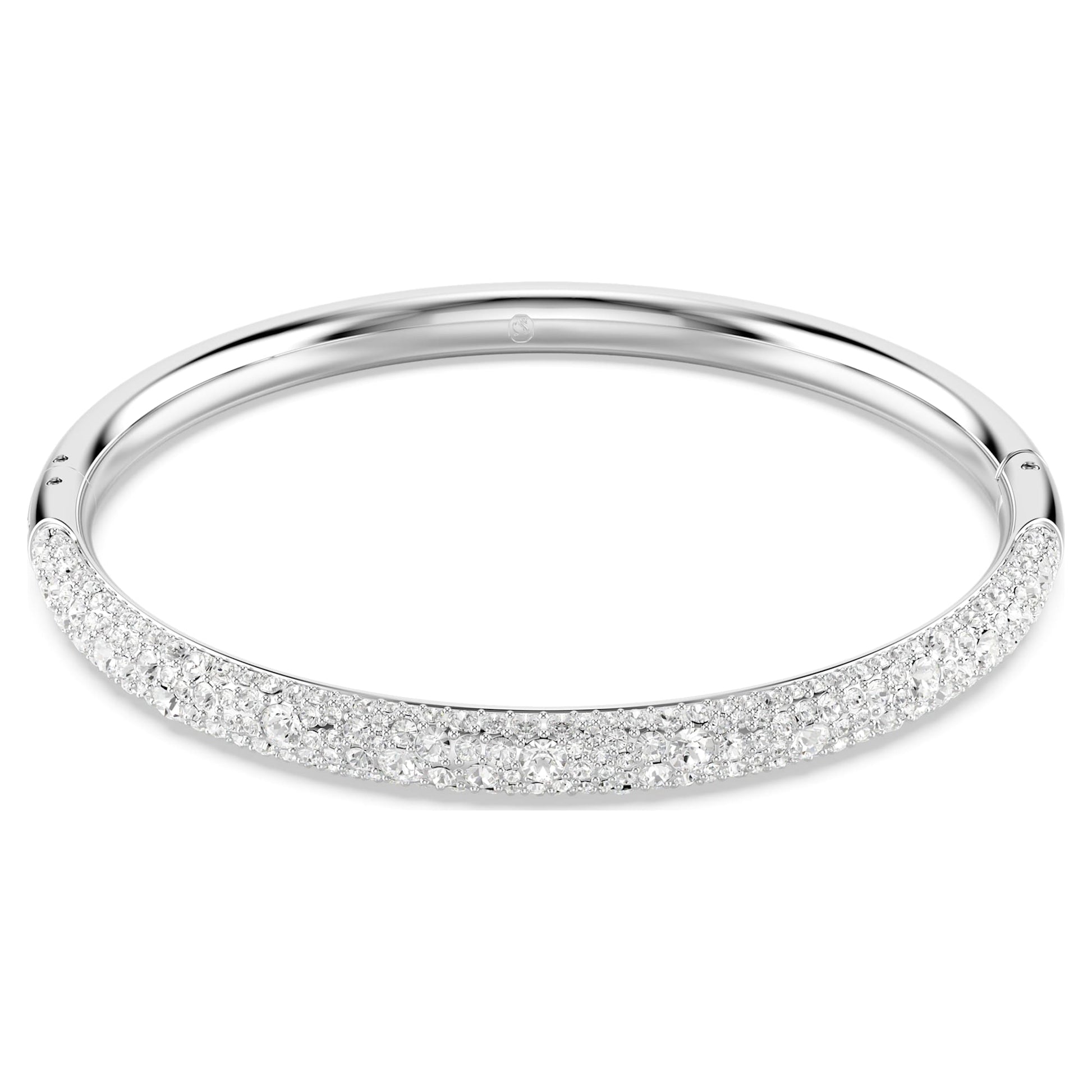 Swarovski Jewelry Sublima bangle Snow pavé, White, Rhodium plated 5684241