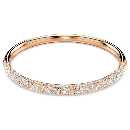 Swarovski Jewelry Sublima bangle  Snow pavé, White, Rose gold-tone plated 5688611