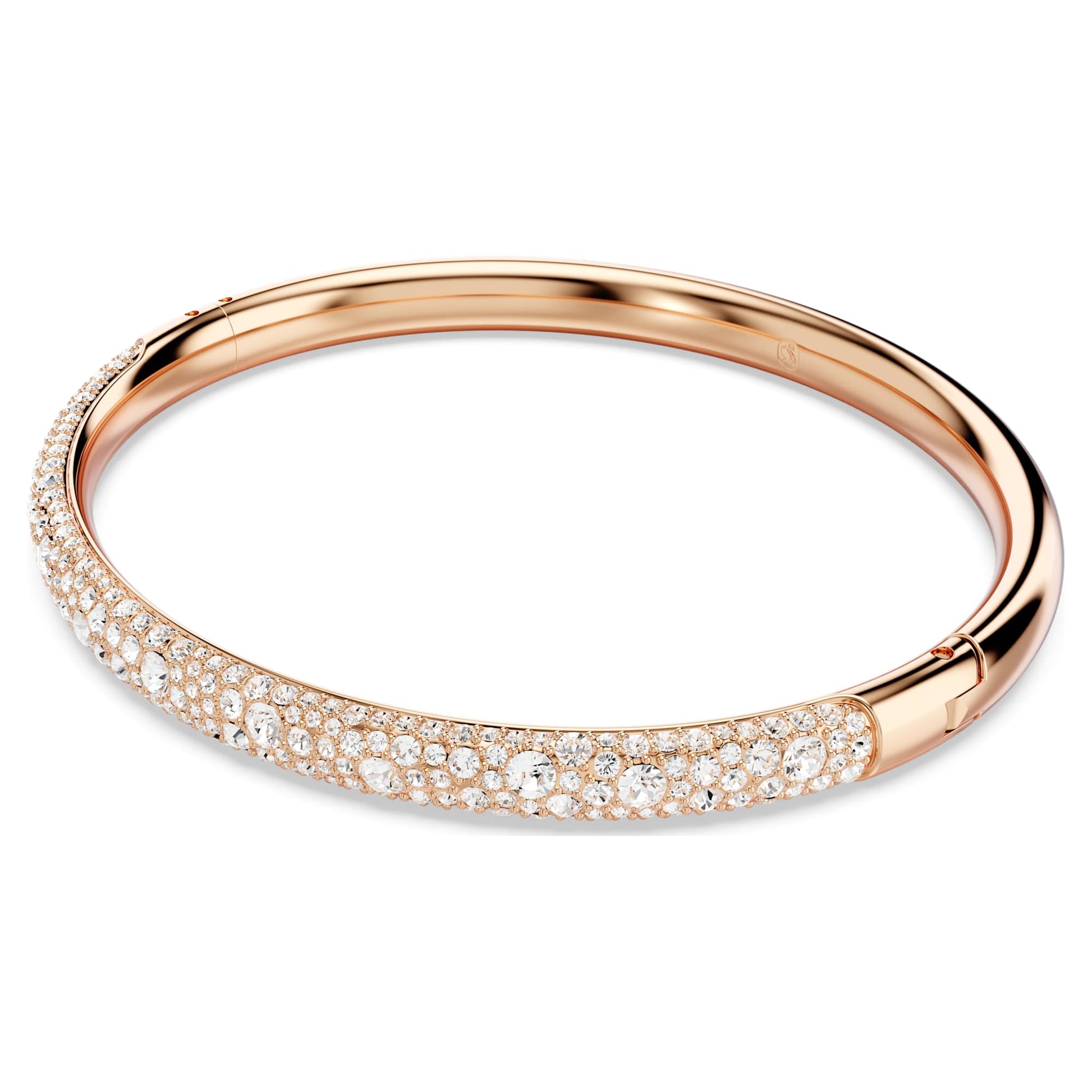 Swarovski Jewelry Sublima bangle  Snow pavé, White, Rose gold-tone plated 5688611