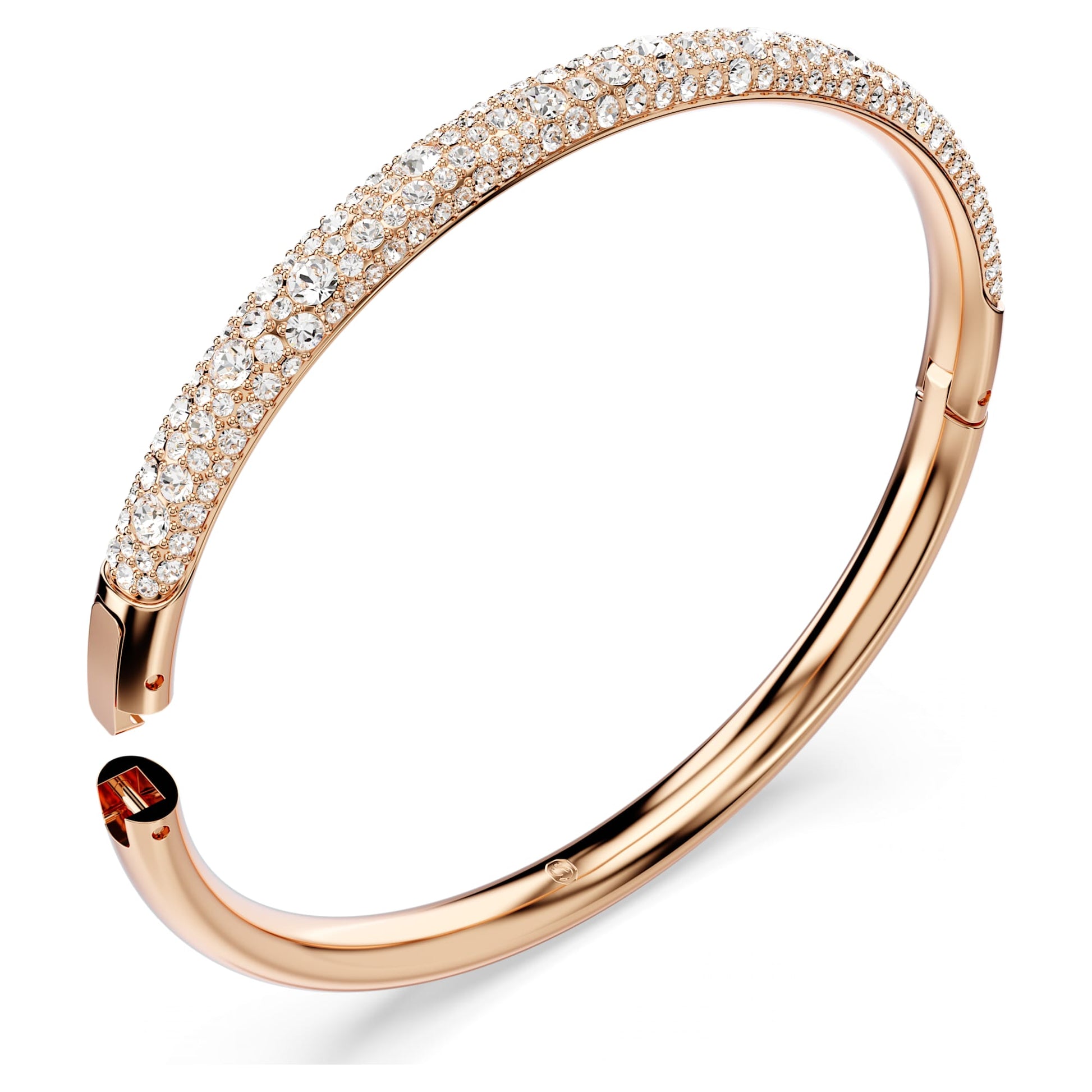 Swarovski Jewelry Sublima bangle  Snow pavé, White, Rose gold-tone plated 5688611