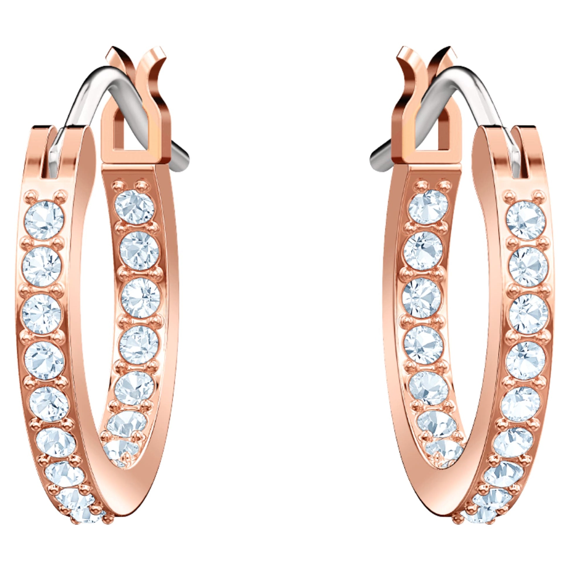 Swarovski Jewelry Symbolica hoop earrings  Evil eye, Blue, Rose gold-tone plated 5425857