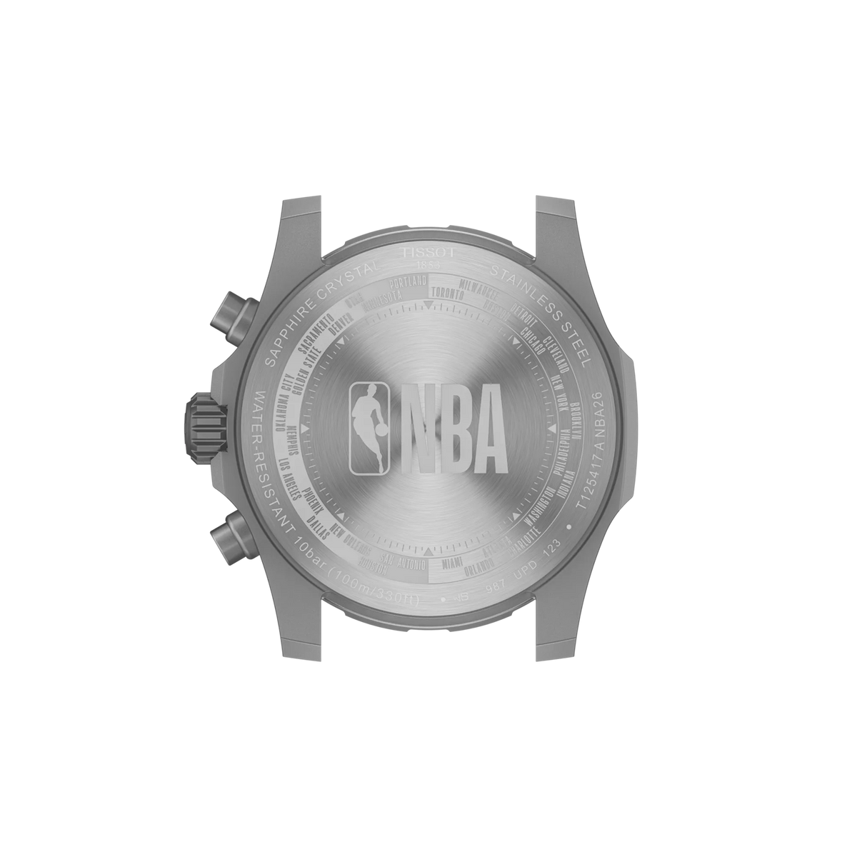 Tissot Supersport NBA 2026 T125.417.17.031.00 — Caseback with engraved NBA logo