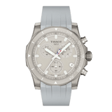 Tissot Supersport NBA 2026 T125.417.17.031.00 — Front view with gray dial and gray rubber strap