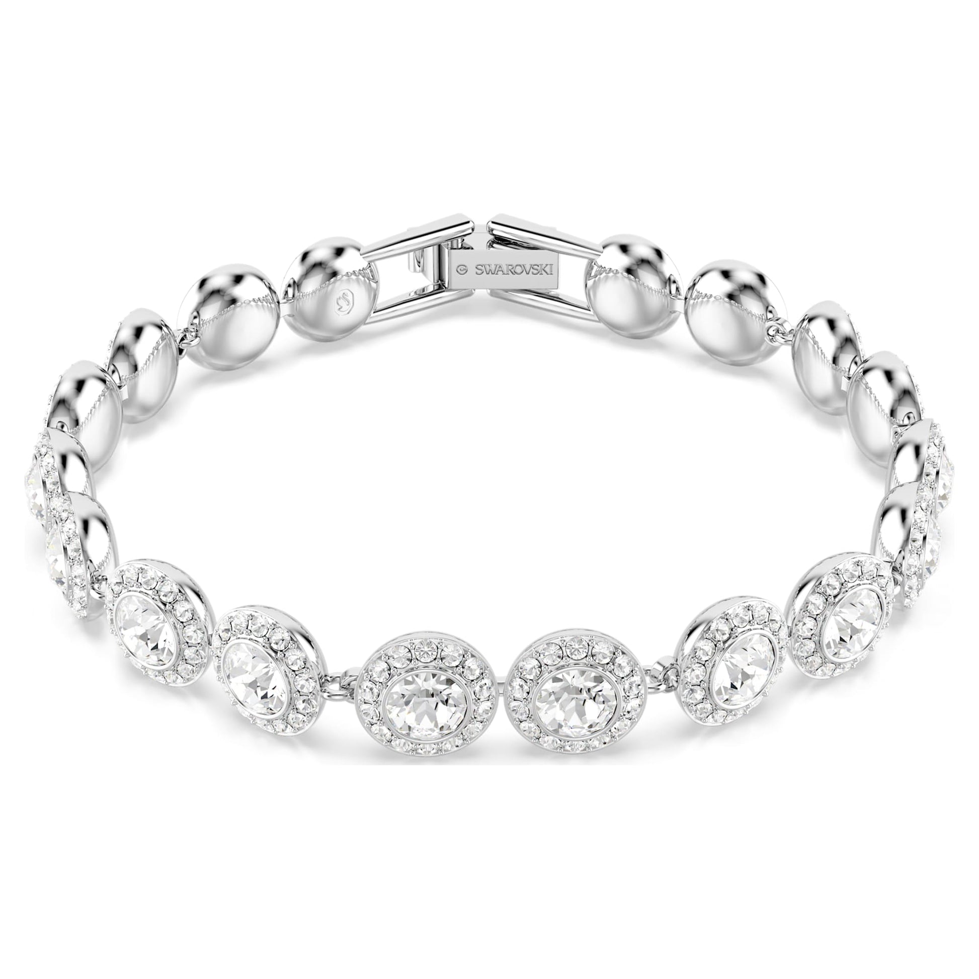 Swarovski Jewelry Una Angelic Tennis bracelet Round cut, White, Rhodium plated 5682279