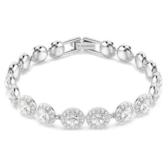 Swarovski Jewelry Una Angelic Tennis bracelet Round cut, White, Rhodium plated 5682279