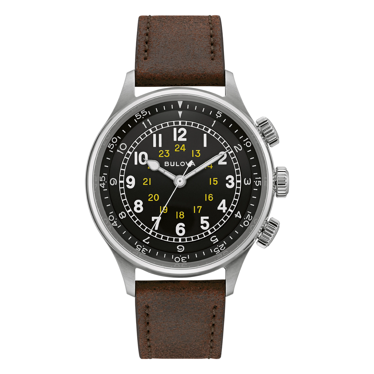 Bulova A-15 Pilot 96A245, complete watch front view