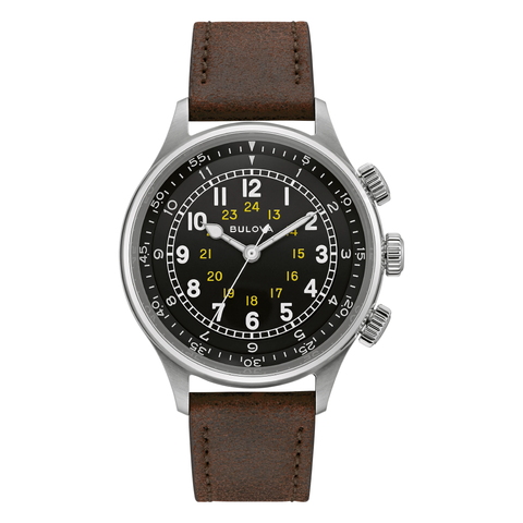Bulova A-15 Pilot 96A245, complete watch front view