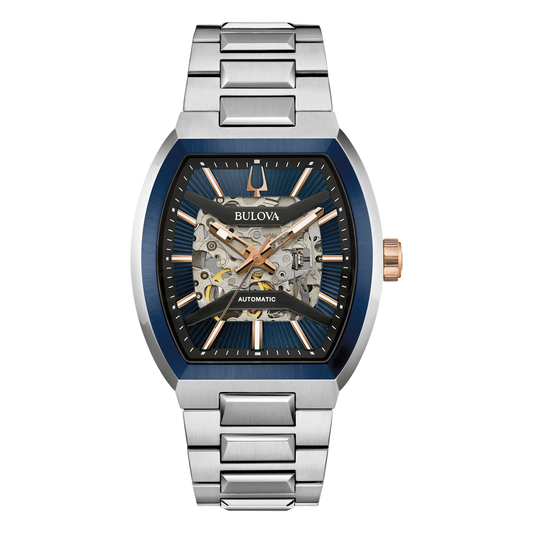 Bulova Maquina Automatic Skeleton 98A319, complete watch front view