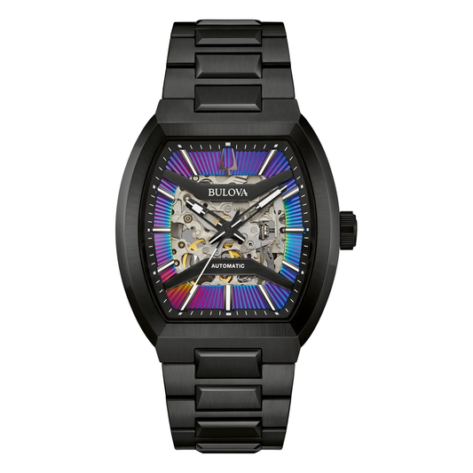 Bulova Maquina Automatic Skeleton 98A320, complete watch front view