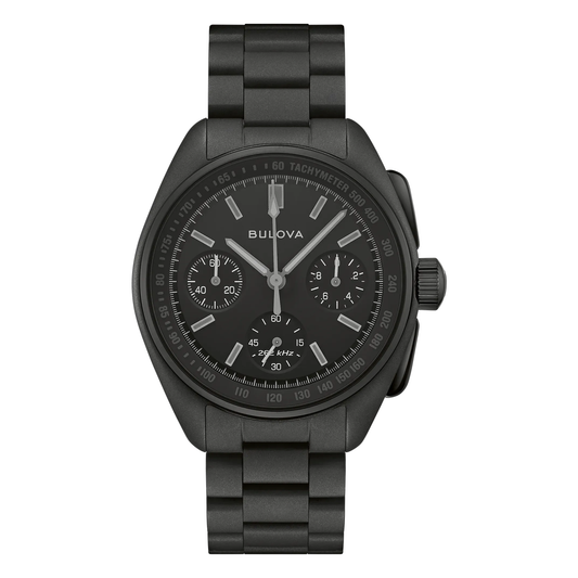 Bulova Lunar Pilot Black Hole Limited Edition 98A335, complete watch front view