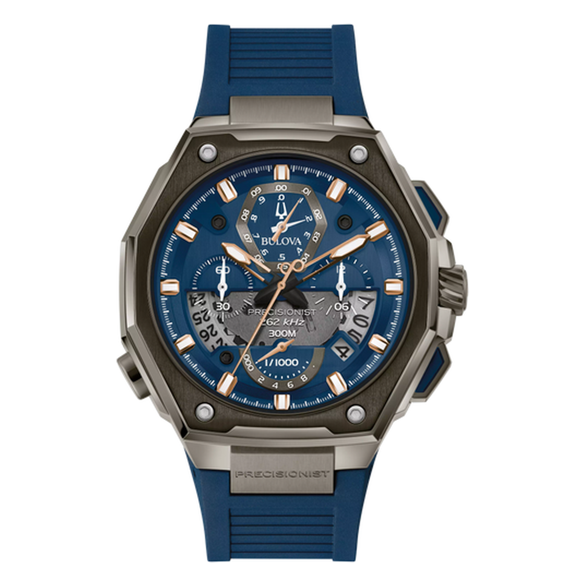 Bulova Series X 98B357, complete watch front view