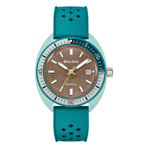 Bulova Snorkel Sea Turtle 98B446, complete watch front view