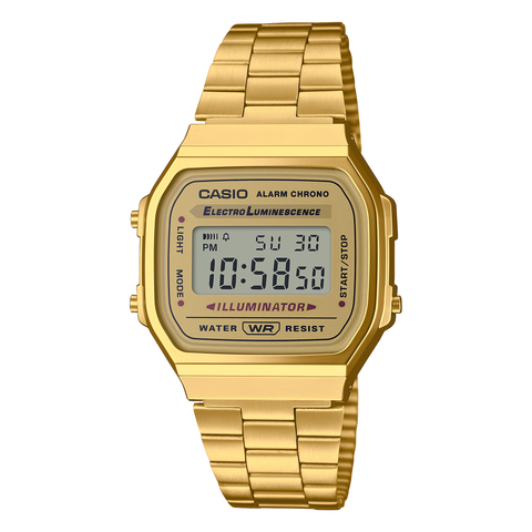 Casio vintage A168WG-9VT, complete watch view