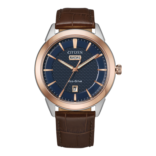 Citizen Rolan AW0096-06L, complete watch, centered front view