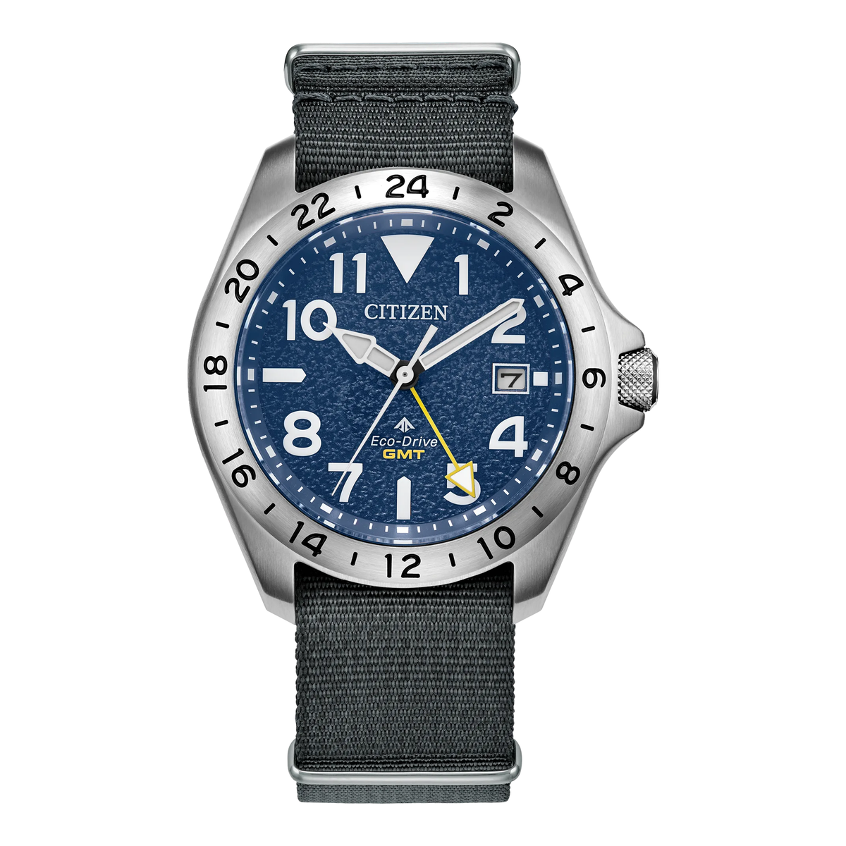 Citizen Promaster Land GMT BJ7150-09L, complete watch, centered front view
