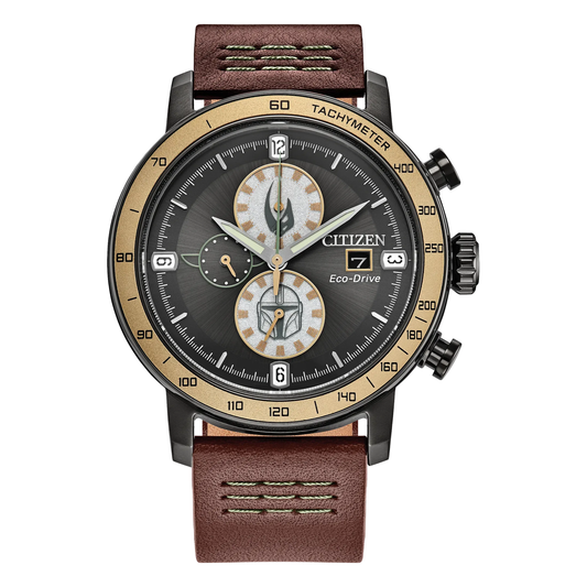 Citizen Mandalorian Chronograph Star Wars CA0857-09W, complete watch view