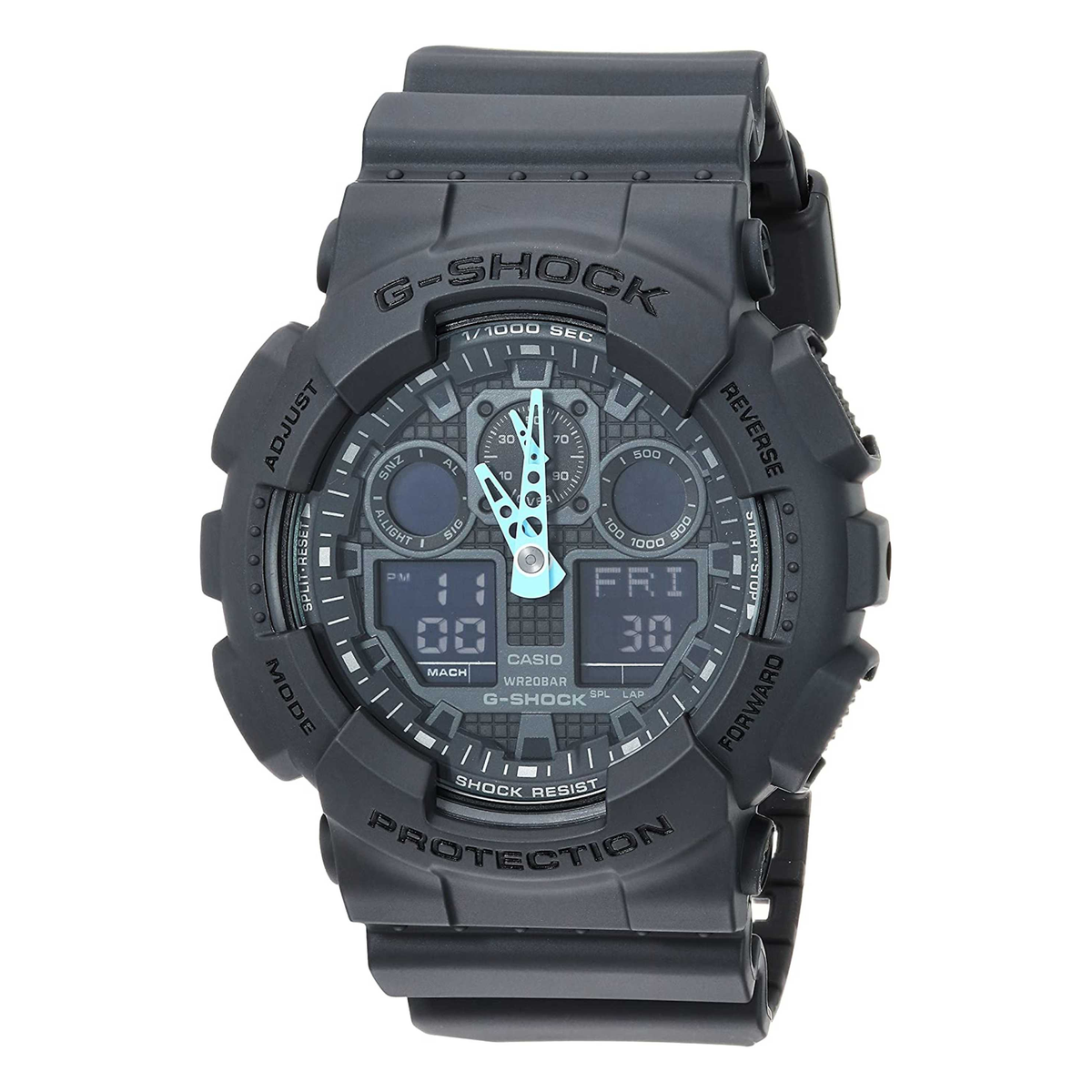 G-SHOCK GA-100 SERIES GA100C-8A, complete exact-model watch photograph
