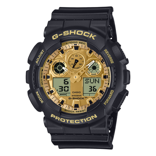 G-SHOCK GA-100 Series GA100GGB-1A9, complete watch view