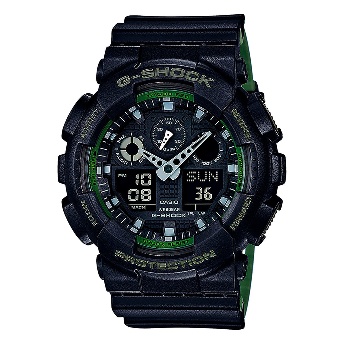 G-SHOCK GA100L-1A, complete exact-model watch photograph
