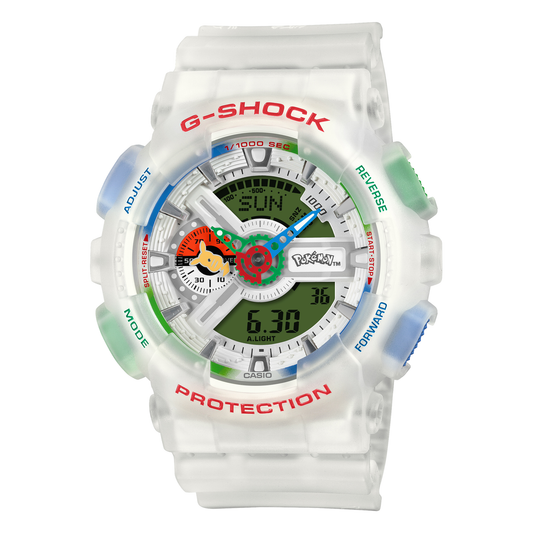 G-SHOCK x Pokémon GA-110PKM-7A, complete watch view