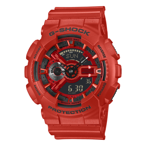 G-SHOCK 110 SERIES GA110RRB-4A, complete watch view