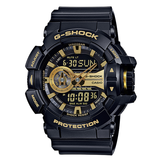 G-SHOCK GA-400 Series GA-400GB-1A9, complete watch front view