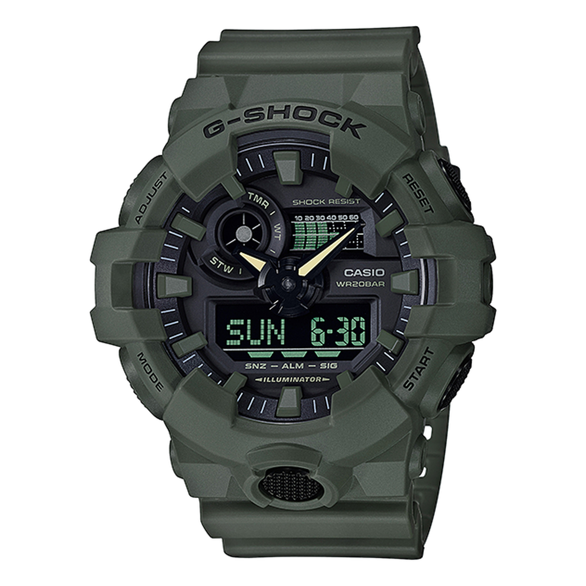 G-SHOCK GA700UC-3A, complete watch view