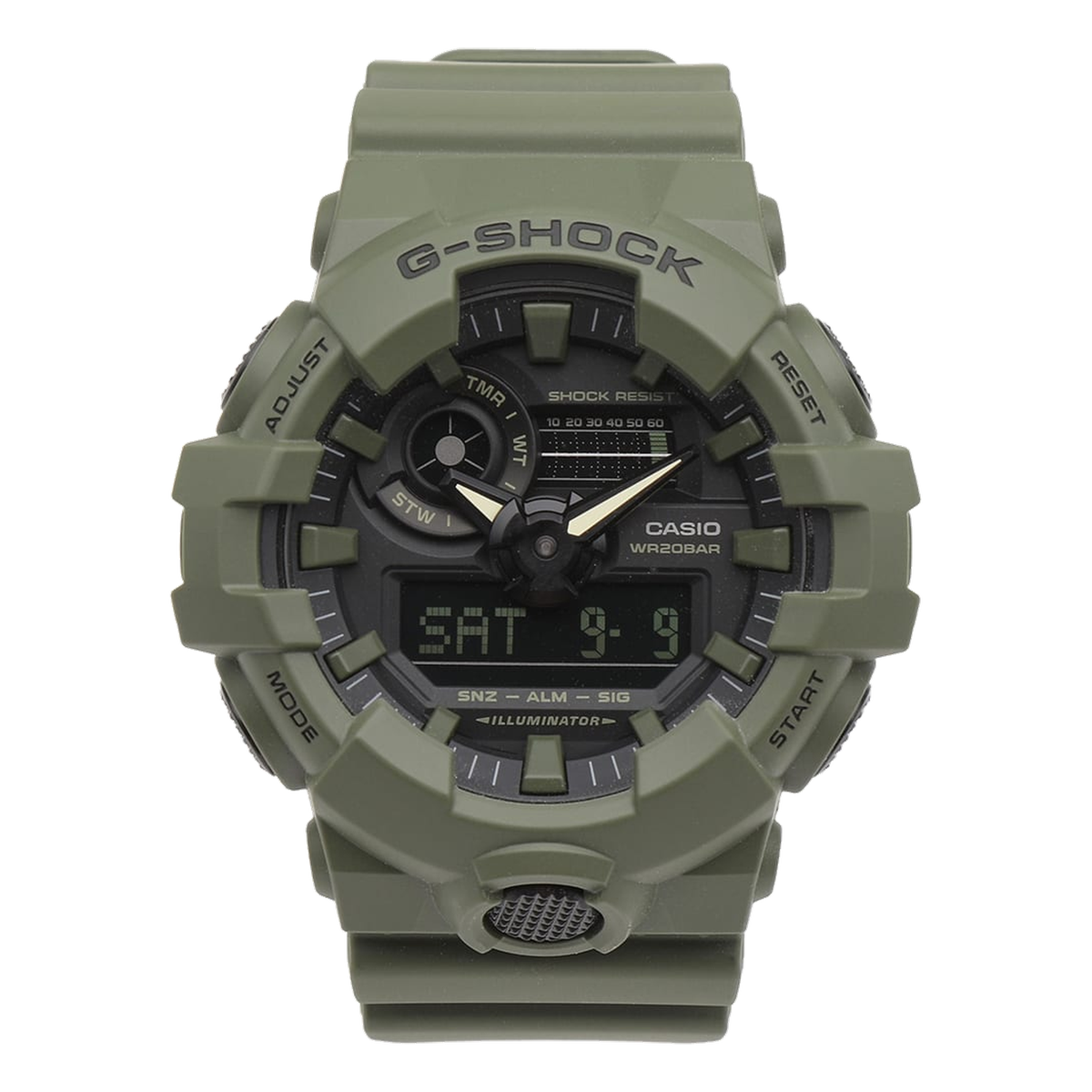 G-SHOCK GA700UC-3A, complete exact-model watch photograph