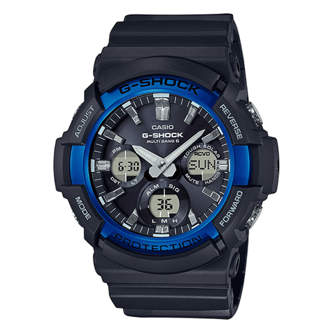 G-SHOCK GAW100B-1A2, complete watch front view