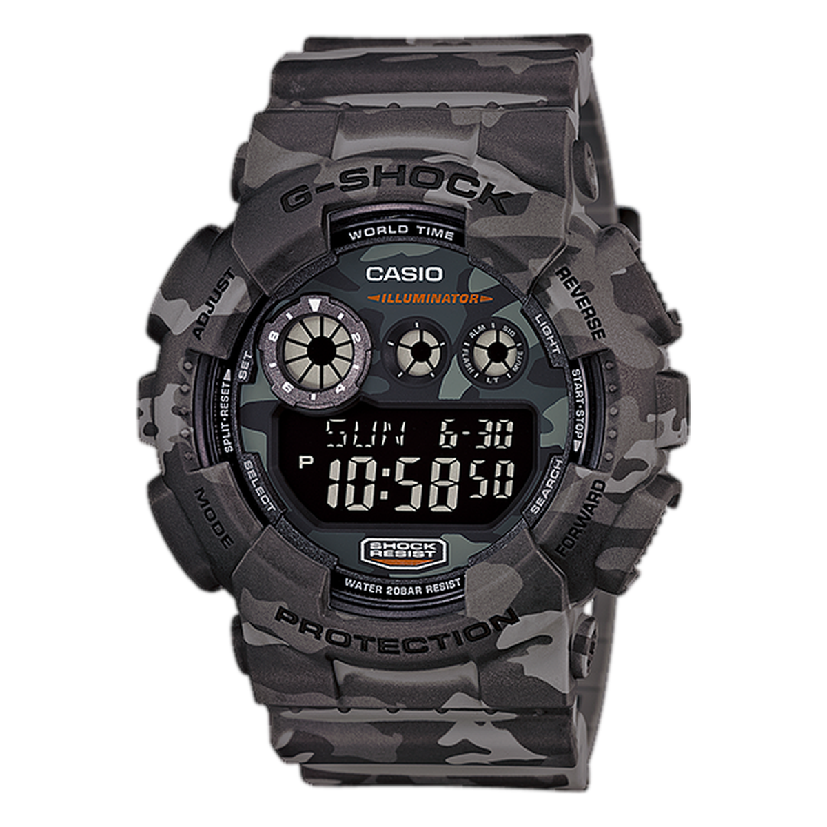 G-SHOCK GD-120 Series GD-120CM-8, complete watch view