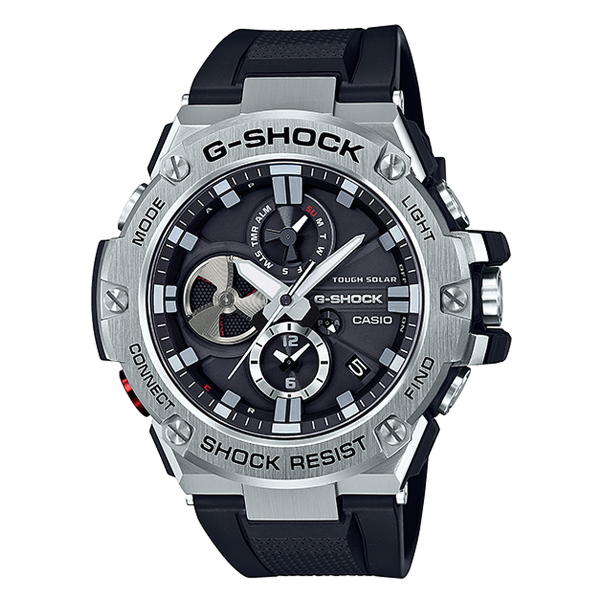 G-SHOCK G-STEEL GST-B100-1A, complete watch front view