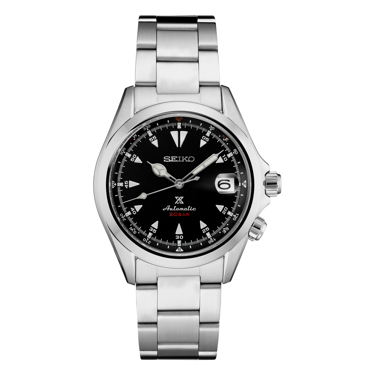 Seiko Prospex Alpinist SPB117, complete watch front view