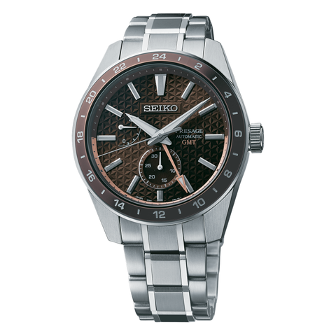 Seiko PRESAGE SHARP EDGED SERIES GMT SPB225, complete watch view