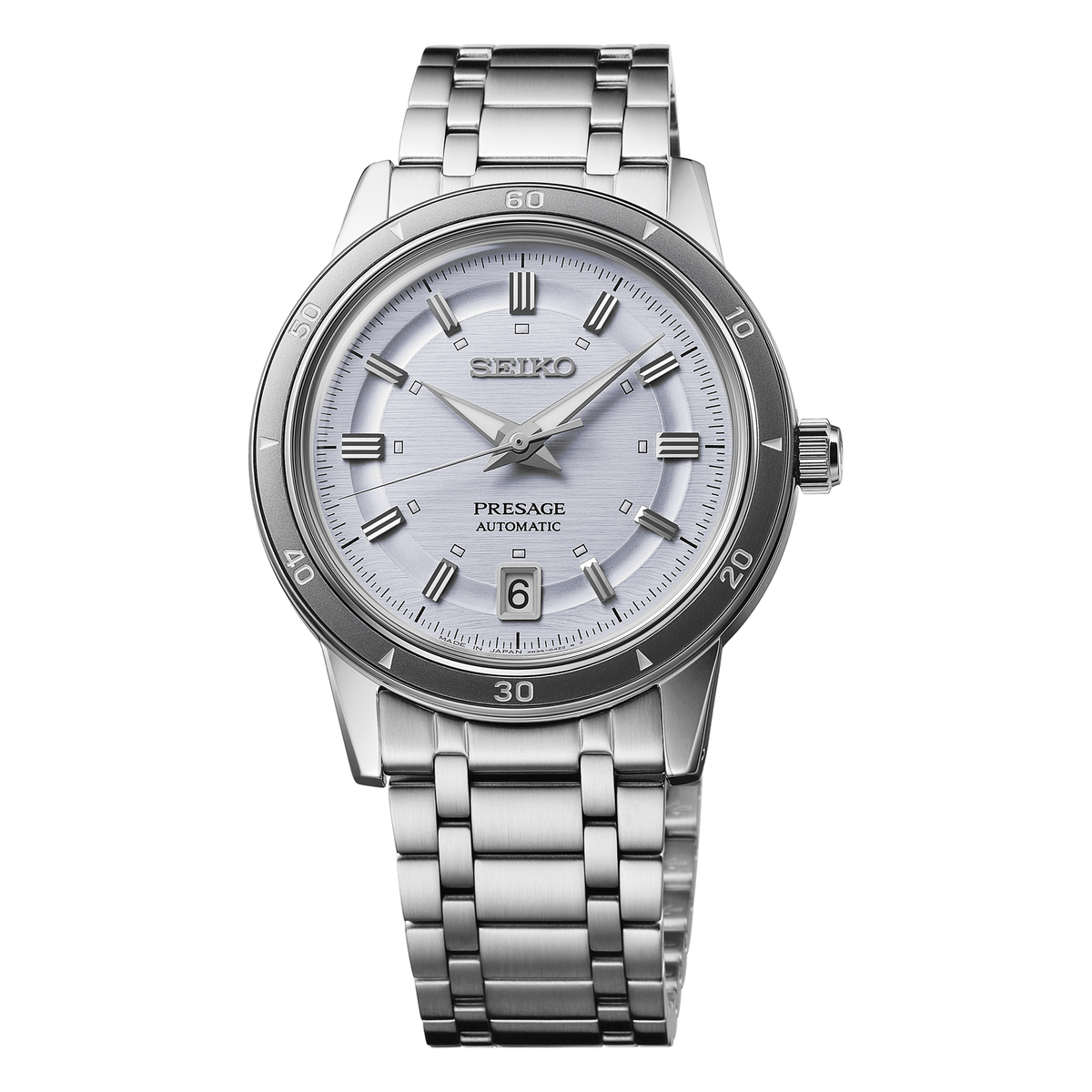 Seiko Presage Style60's SRPL73, complete watch front view