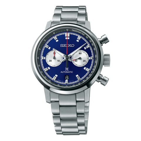 Seiko Prospex Speedtimer Mechanical Chronograph SRQ043, complete watch front view